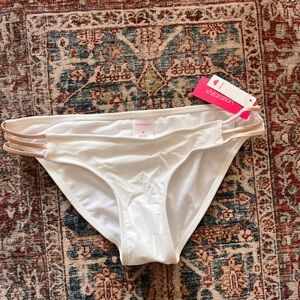 Xhilaration White Strappy Cheeky Bikini Bottom
